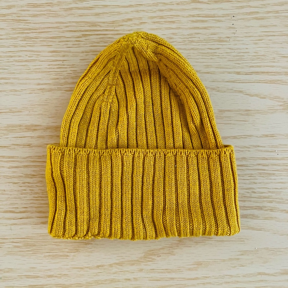 Kids Mustard Knit Beanie